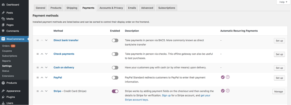 WooCommerce Subscriptions Payment Gateway