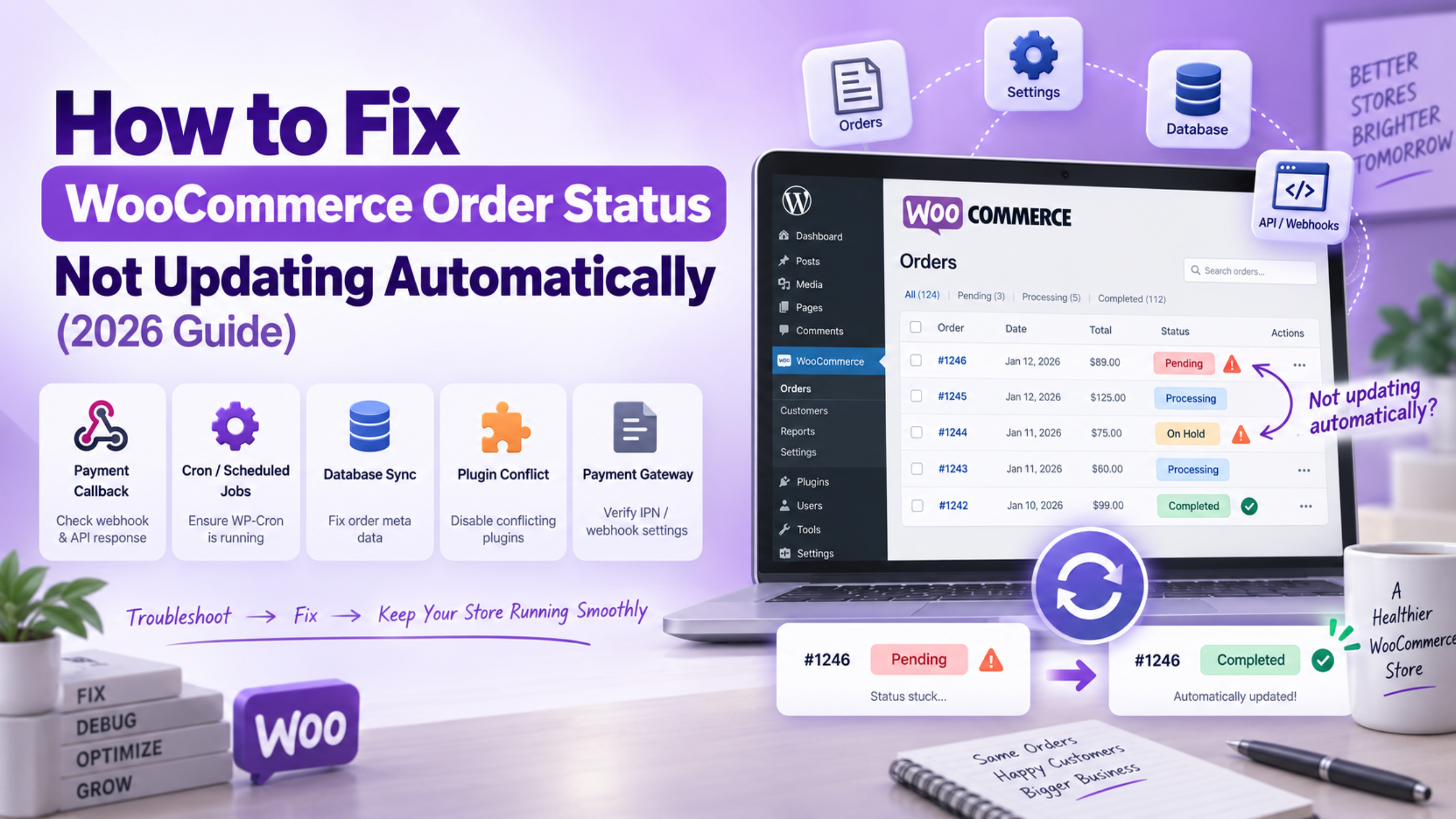 WooCommerce Order Status Not Updating Automatically