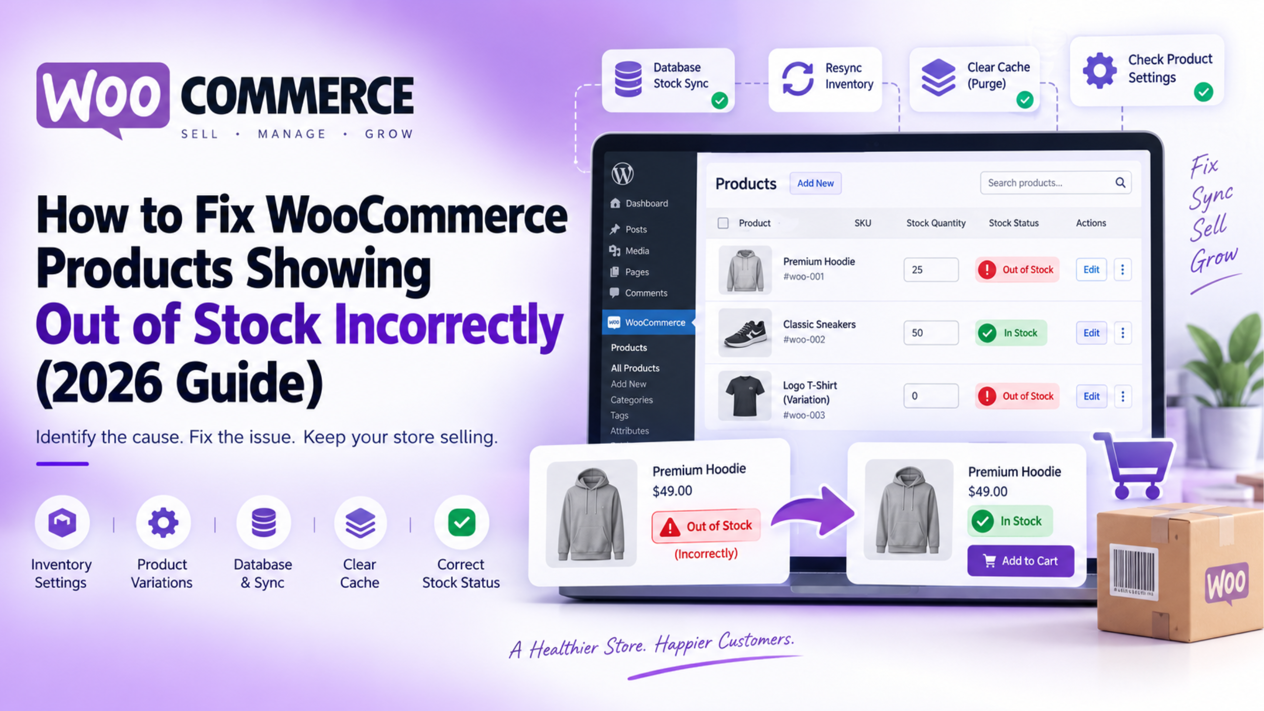 WooCommerce Products Showing Out of Stock